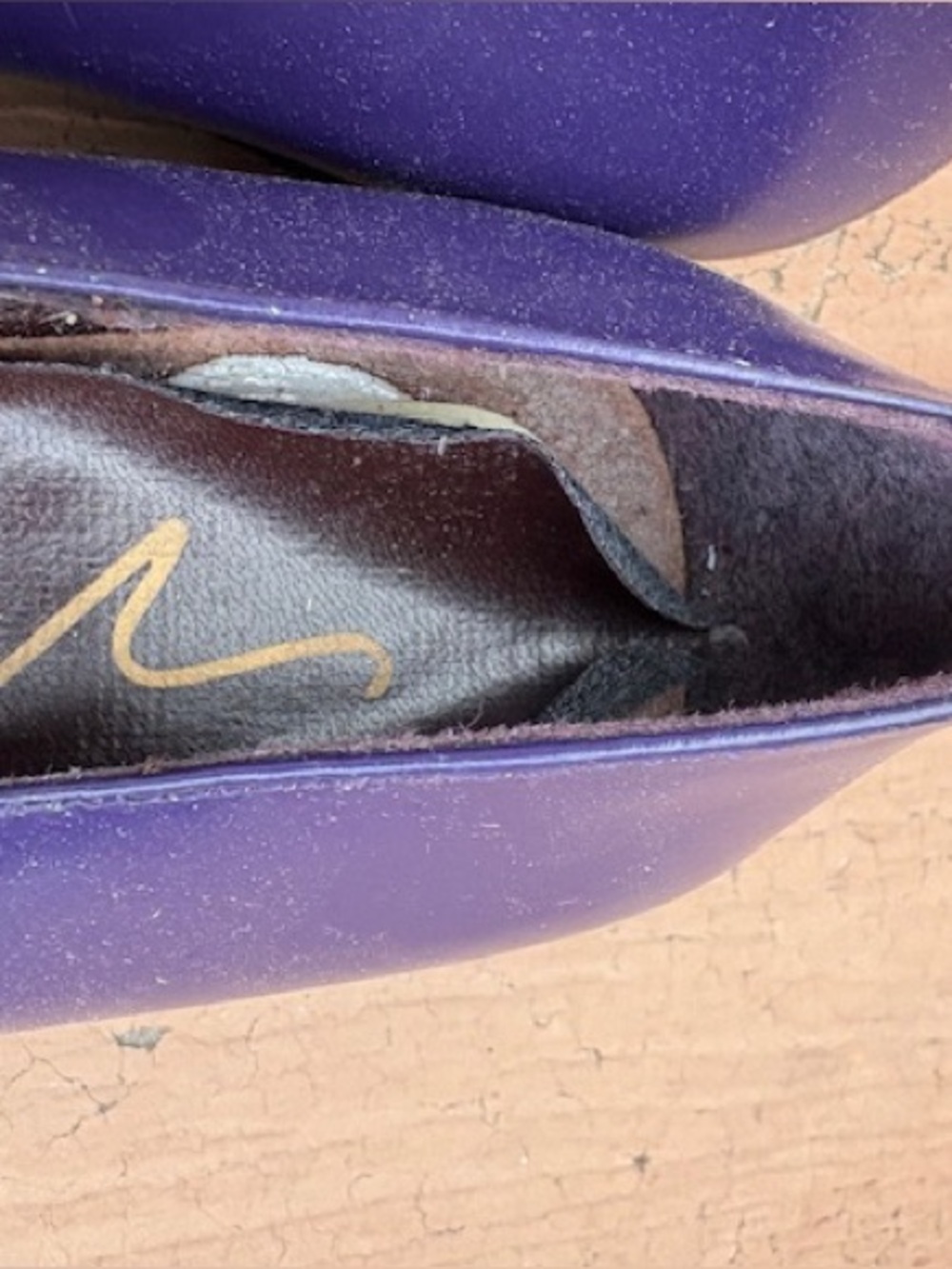 NWOT Purple/Grape Y2K Leather Mary Janes never worn, women’s U.S. size 6.5 - Picture 7 of 11